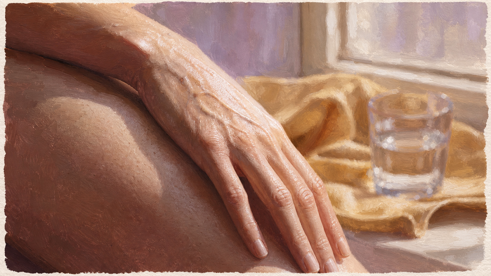 Veines plus visibles que d habitude sur une jambe, gros plan main et peau