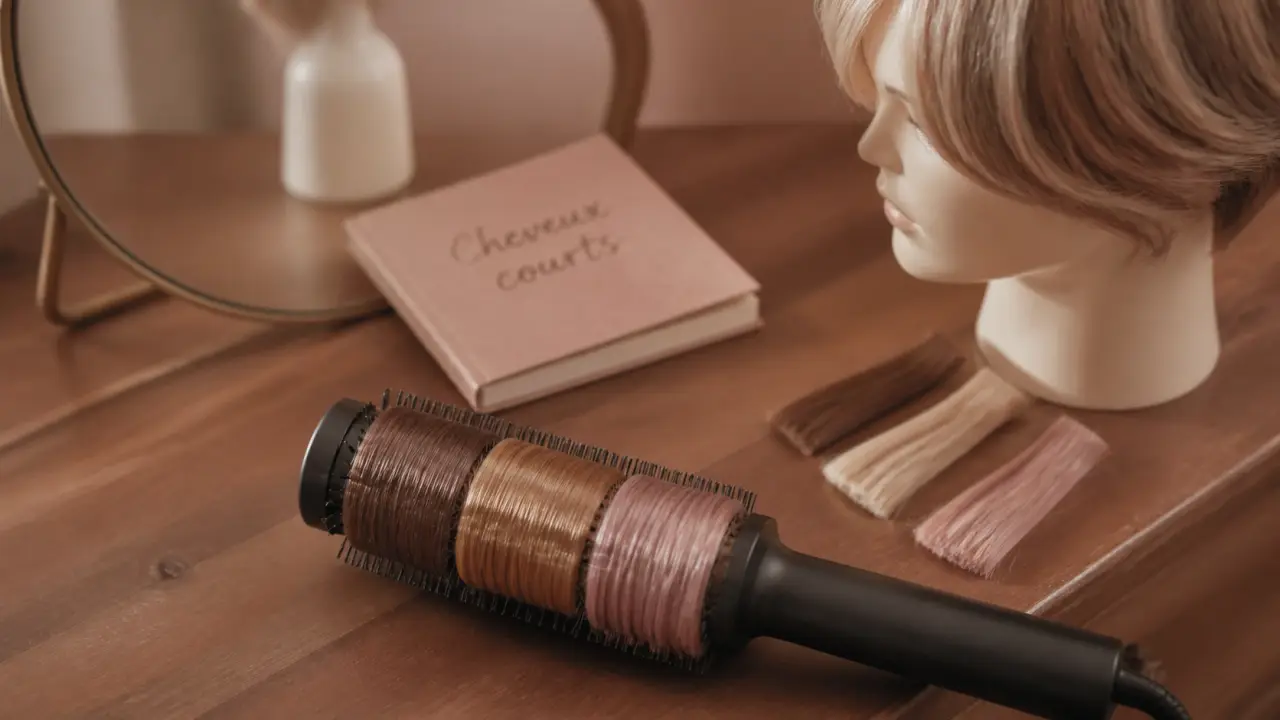 Brosse chauffante cheveux courts 19 mm ovale pour volume