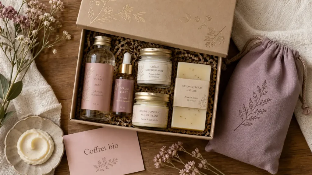 Coffret beauté bio : un cadeau prêt à offrir qui se choisit selon la personne, l’usage et le budget