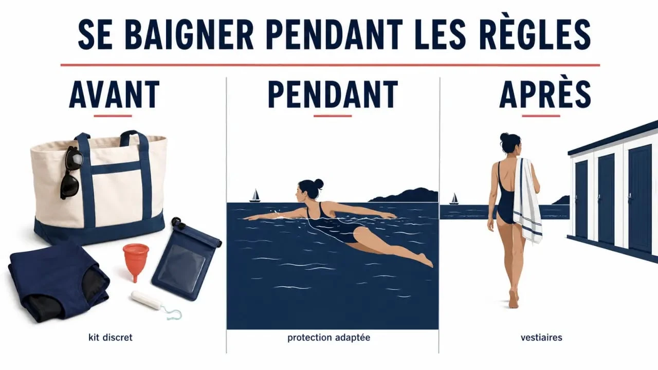 Comment se baigner quand on a ses règles : protections et routine avant, pendant et après la baignade