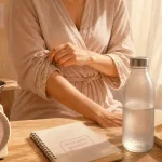 Perte de poids après grossesse : table, balance et repas simple