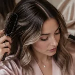 Transition cheveux colorés cheveux gris : fondu au balayage inversé, coiffeur miroir