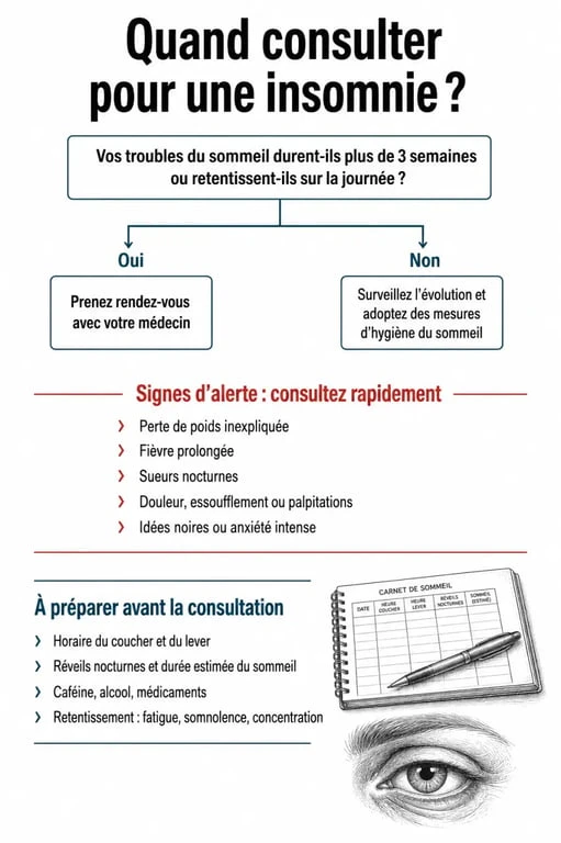 Signes d'alerte et quand consulter pour une insomnie symptôme cancer