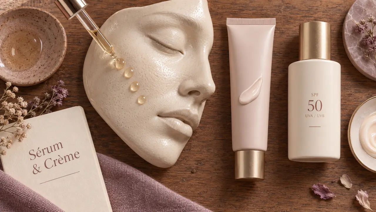 Comment appliquer un serum : ordre sérum puis crème et SPF, sans film collant