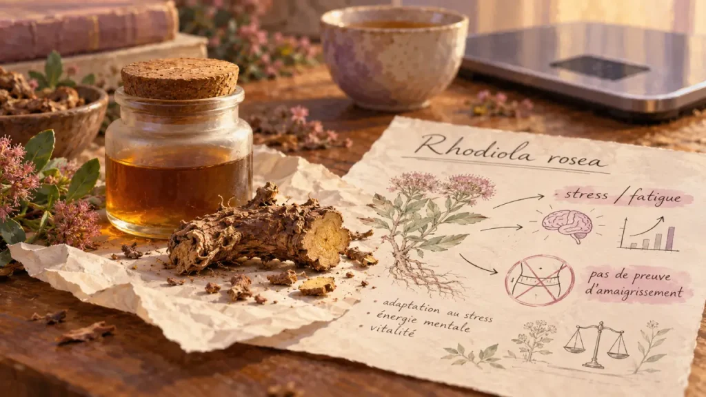 Rhodiola et perte de poids : un soutien contre le stress, pas un brûle-graisse