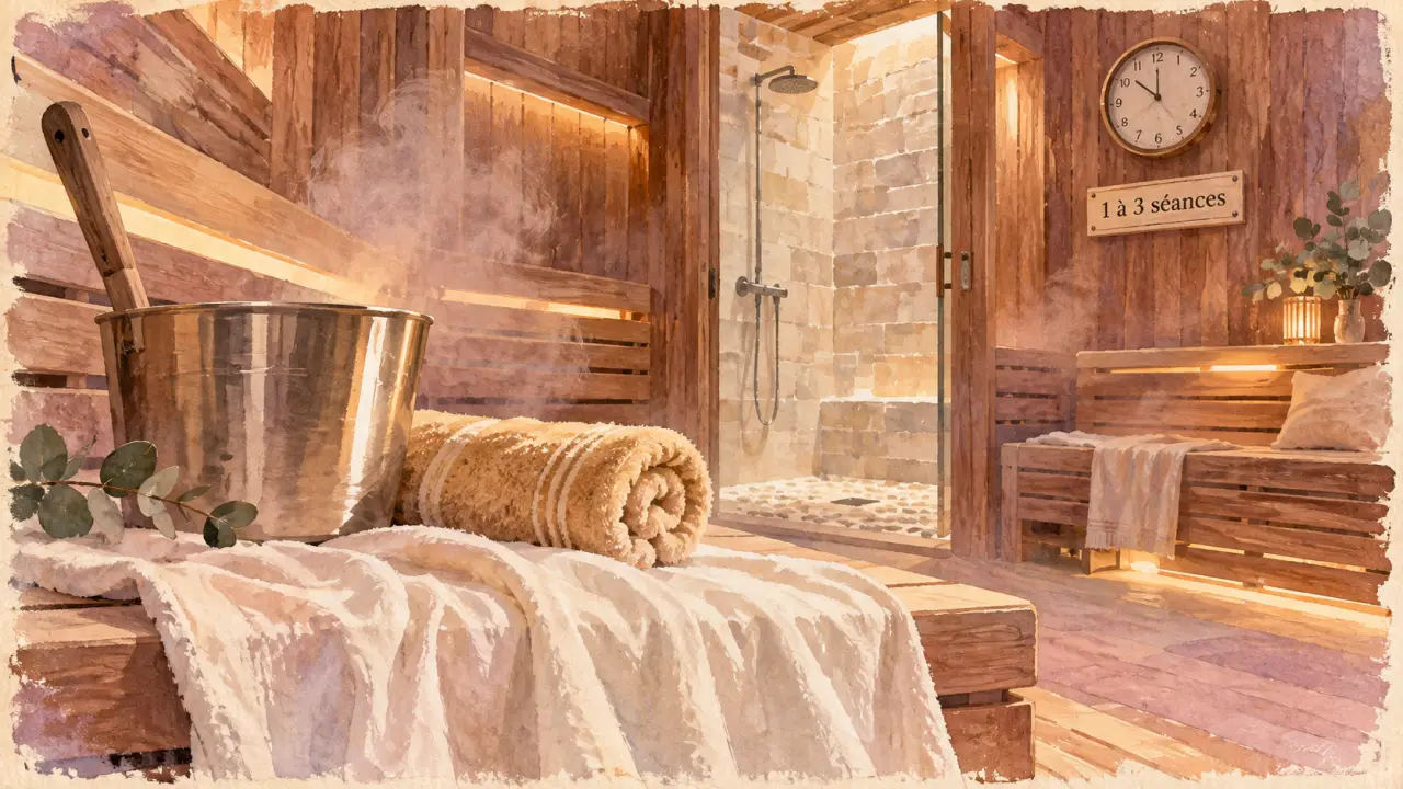 Sauna combien de fois par semaine : cabine bois, vapeur et repos